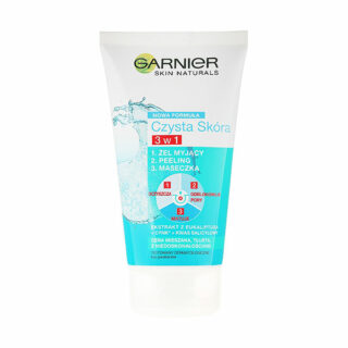 GARNIER Skin Naturals Cleansing gel + Peeling + Mask , 3 in 1 - 150 ml